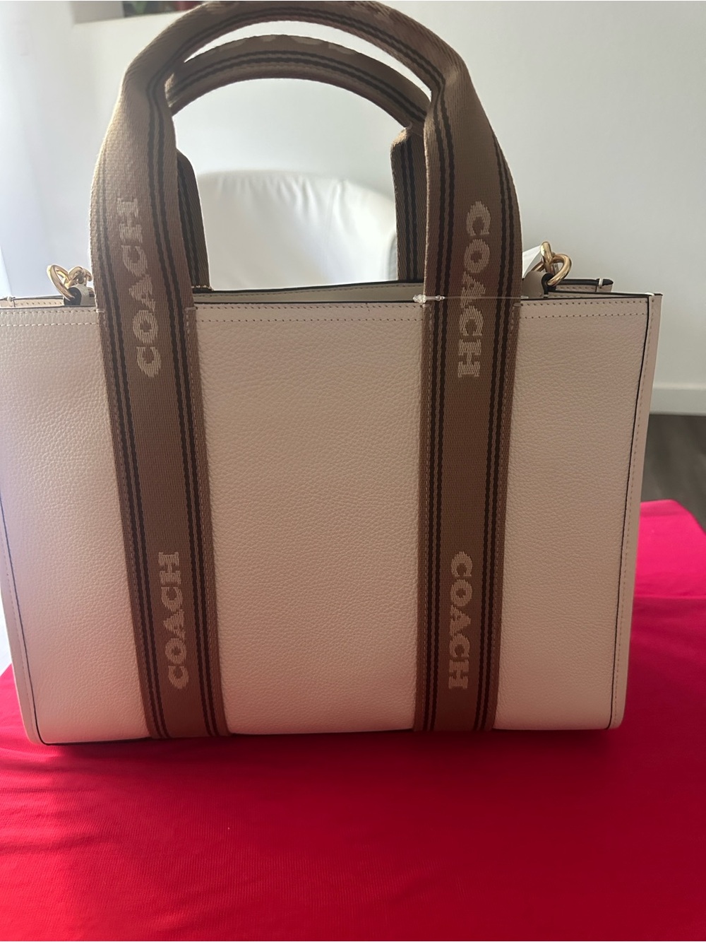 Coach Tote Bag Gold/Chalk Multi - Picture 6 of 7